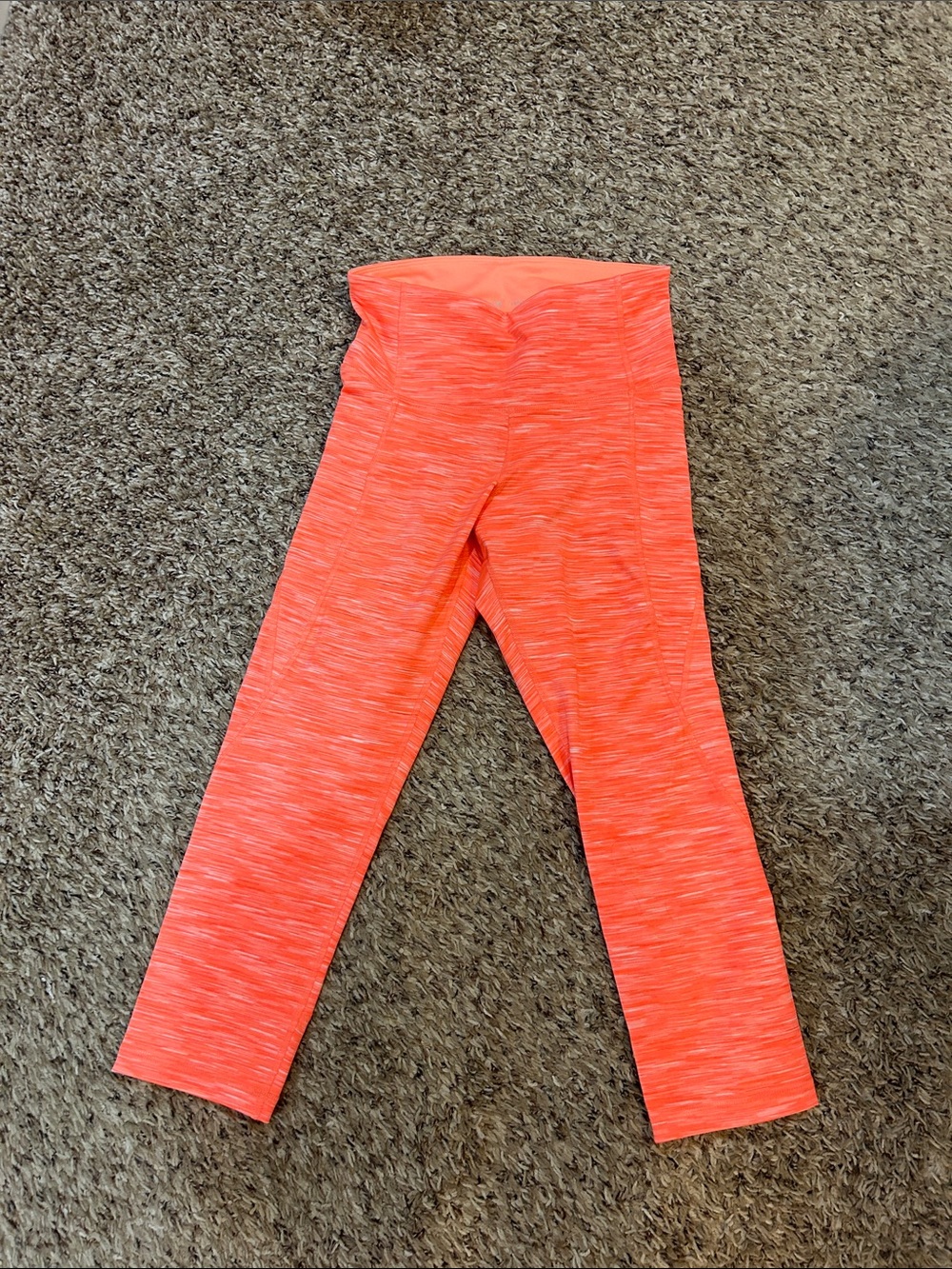 Old Navy Neon Coral Space-Dye Girls' Active Leggings